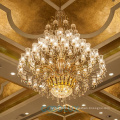 Luxury modern style color customize banquet hall glass pendant lamp led chandelier